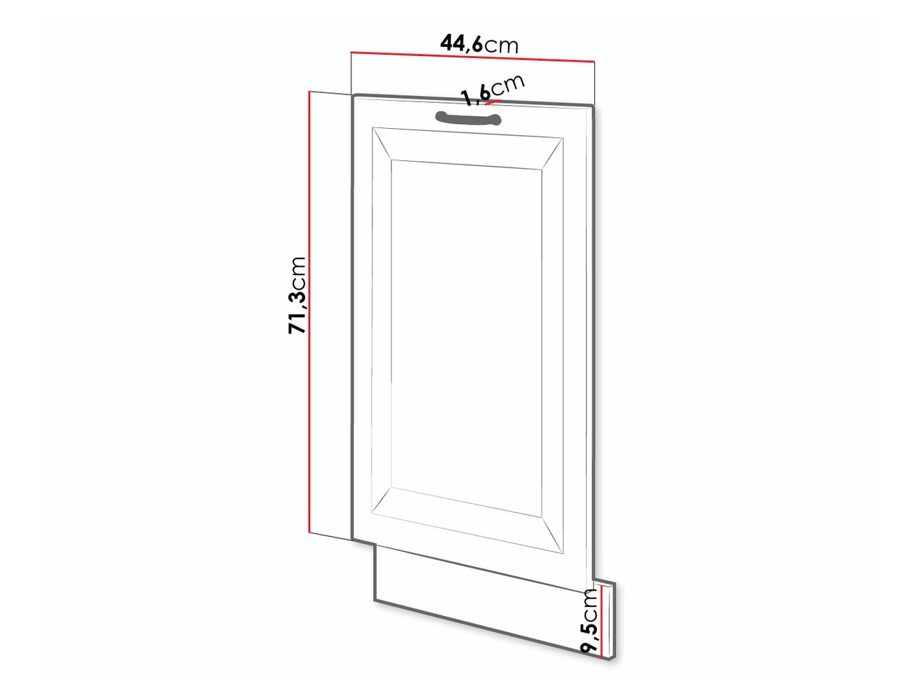 Vrata mašine za pranje suđa Retro White 146