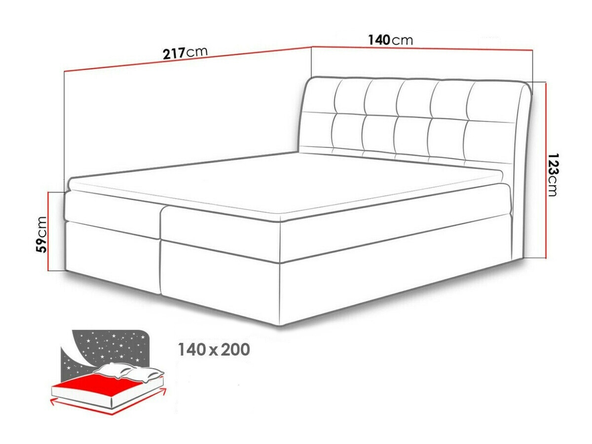 Boxspring krevet Campania (Soft 029)