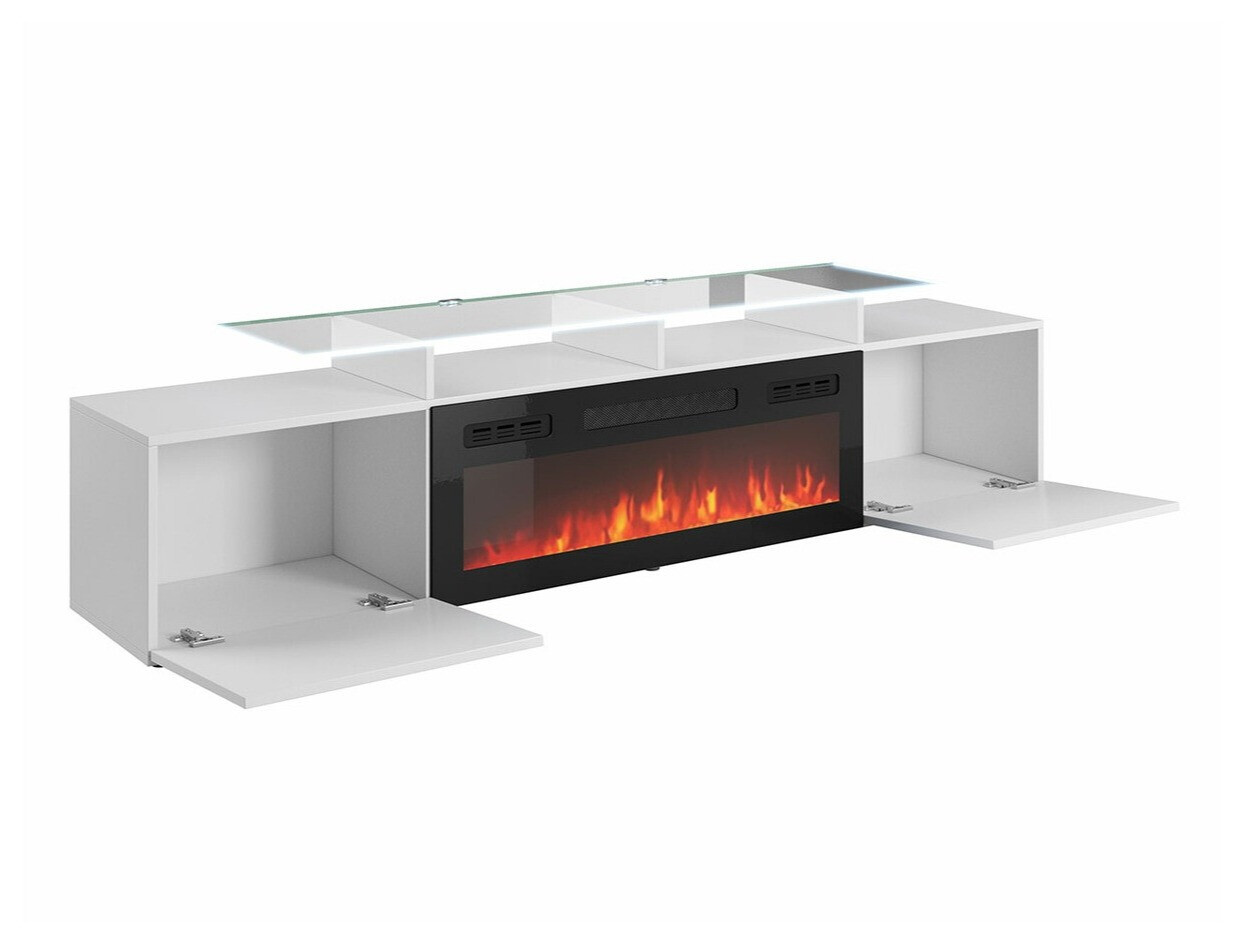 TV sto Charlotte 155 (Crno + Crna visoki sjaj)