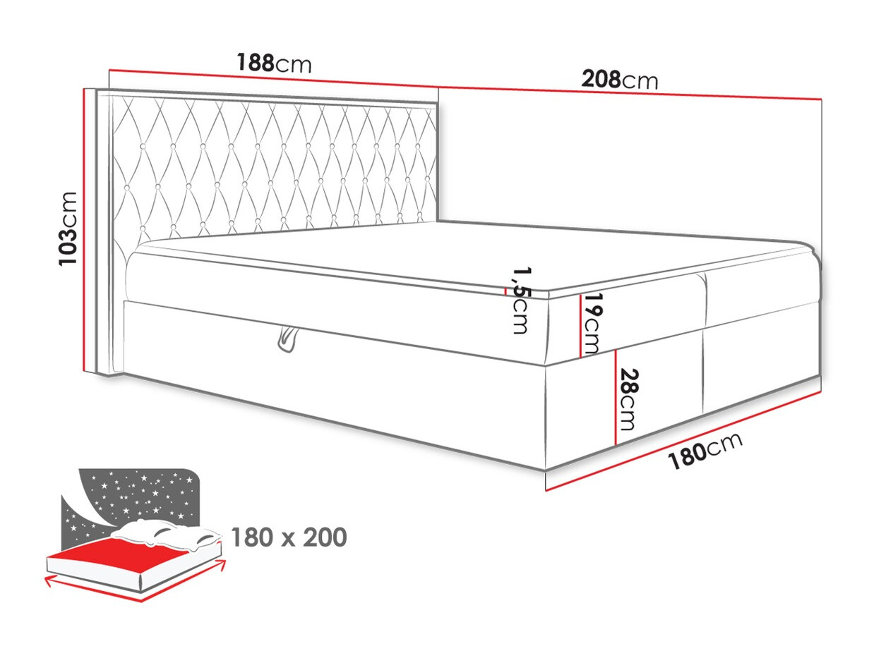 Boxspring krevet Navis II (Faro 7)