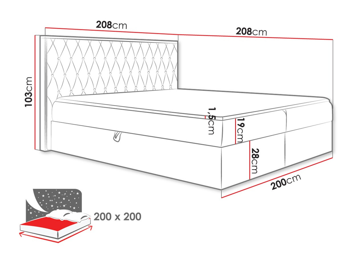 Boxspring krevet Navis II (Faro 7)