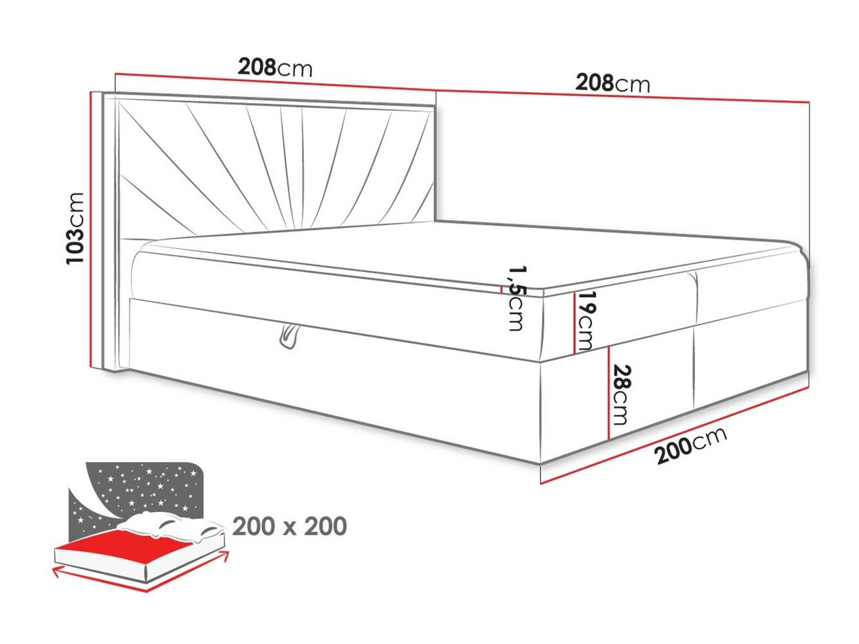 Boxspring krevet Baltimore 191 (Twist 23)