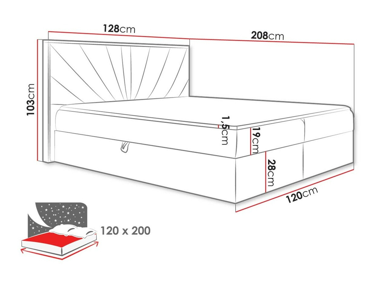 Boxspring krevet Navis (Faro 14)