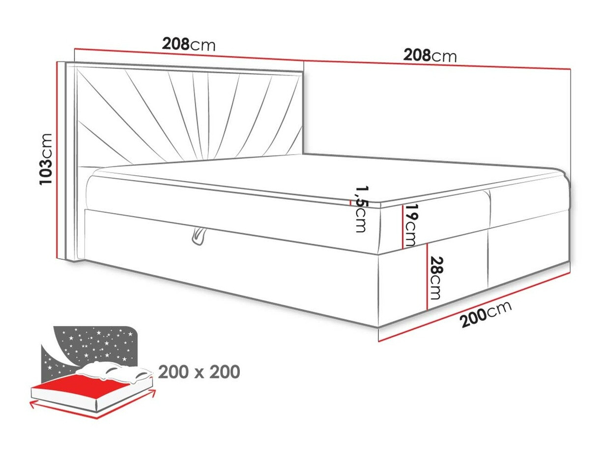 Boxspring krevet Navis (Faro 14)