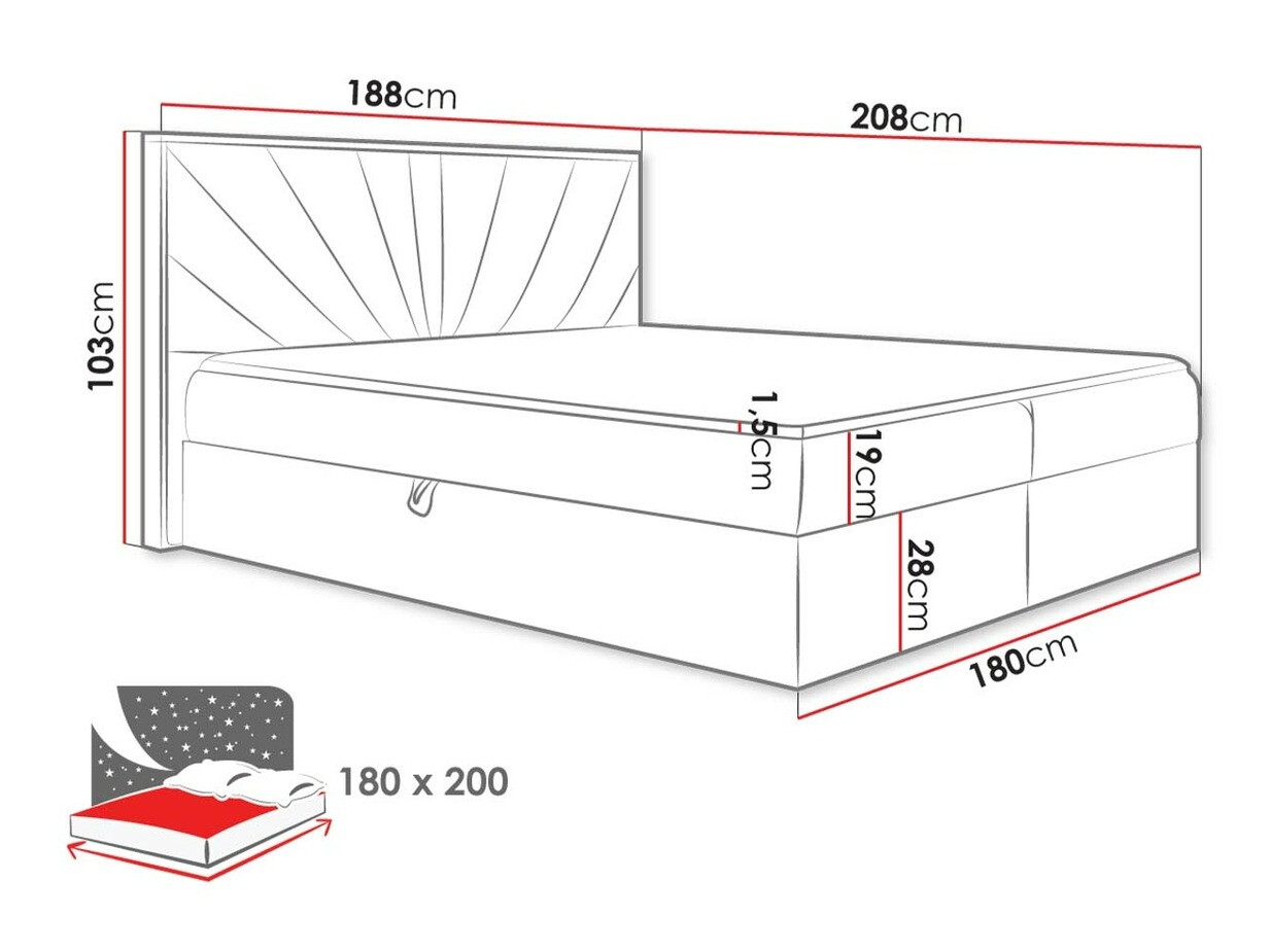 Boxspring krevet Navis (Faro 16)