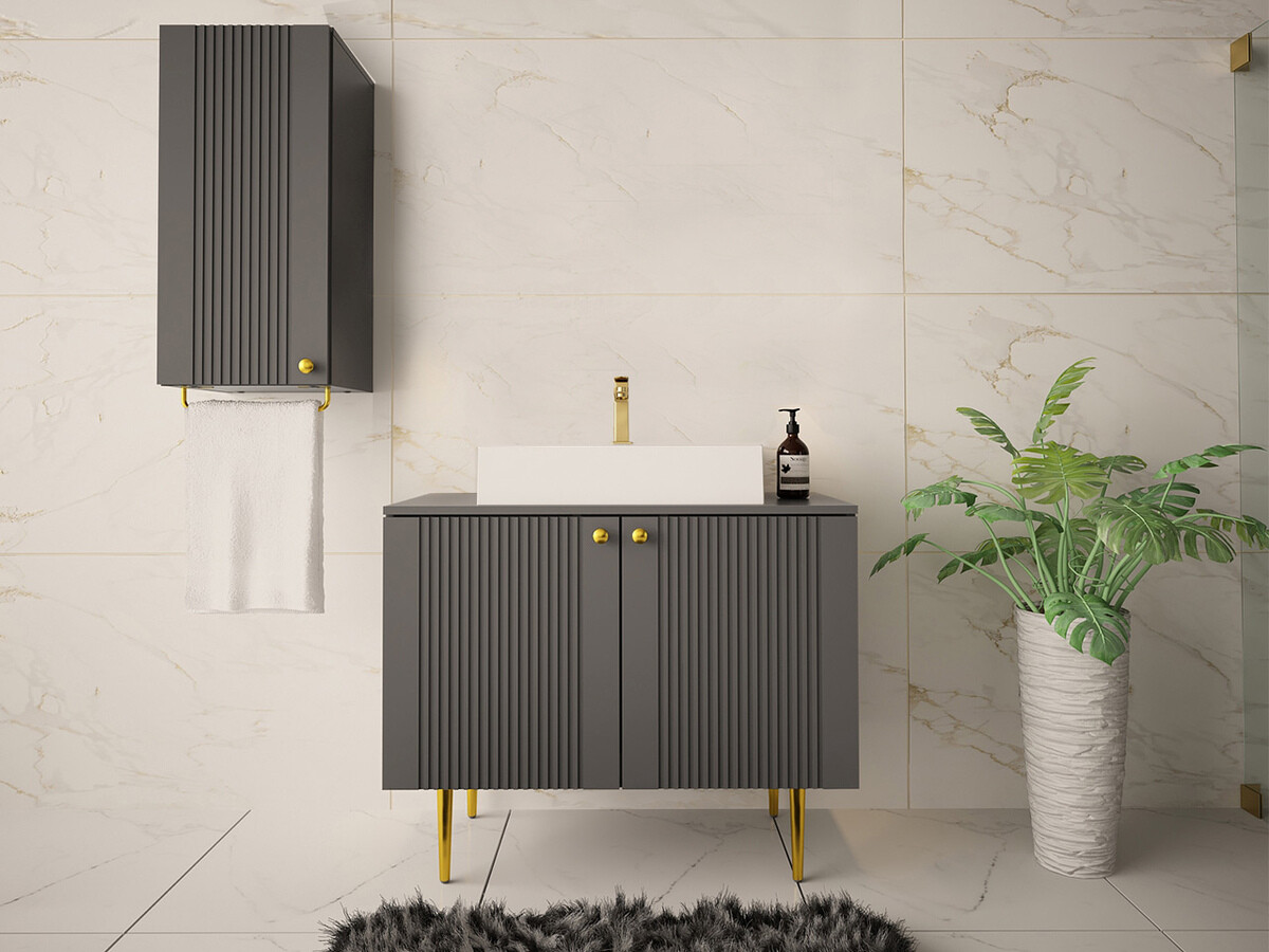 Set za kupatilo Merced P106 (Sivo)