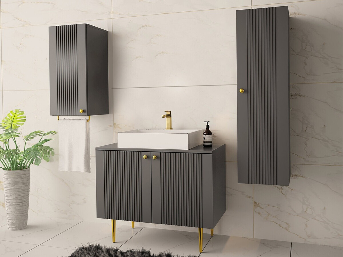 Set za kupatilo Merced P107 (Sivo)