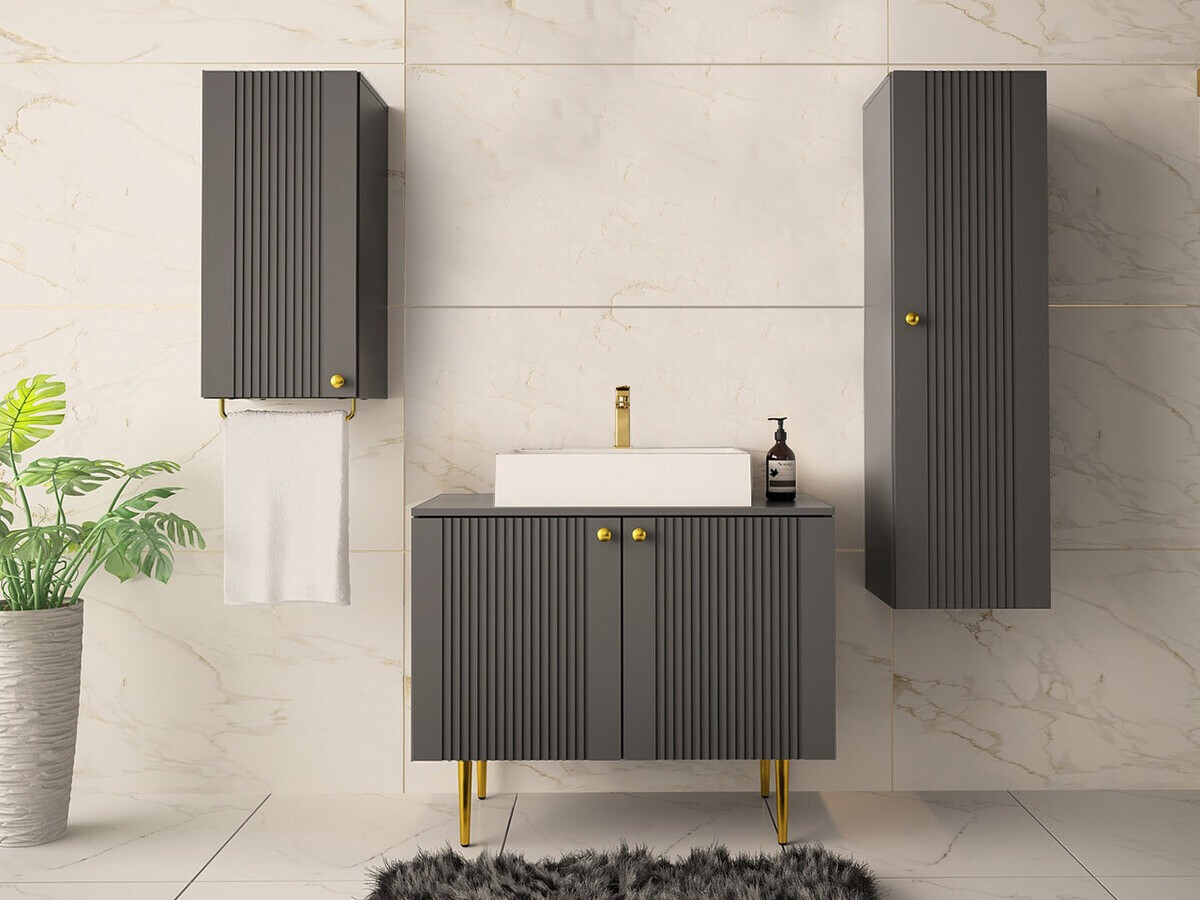 Set za kupatilo Merced P107 (Sivo)