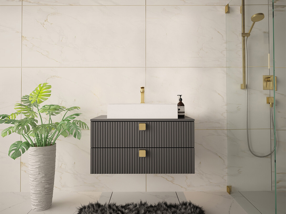 Viseći kupatilski element za lavabo Orlvera 102 (Sivo)