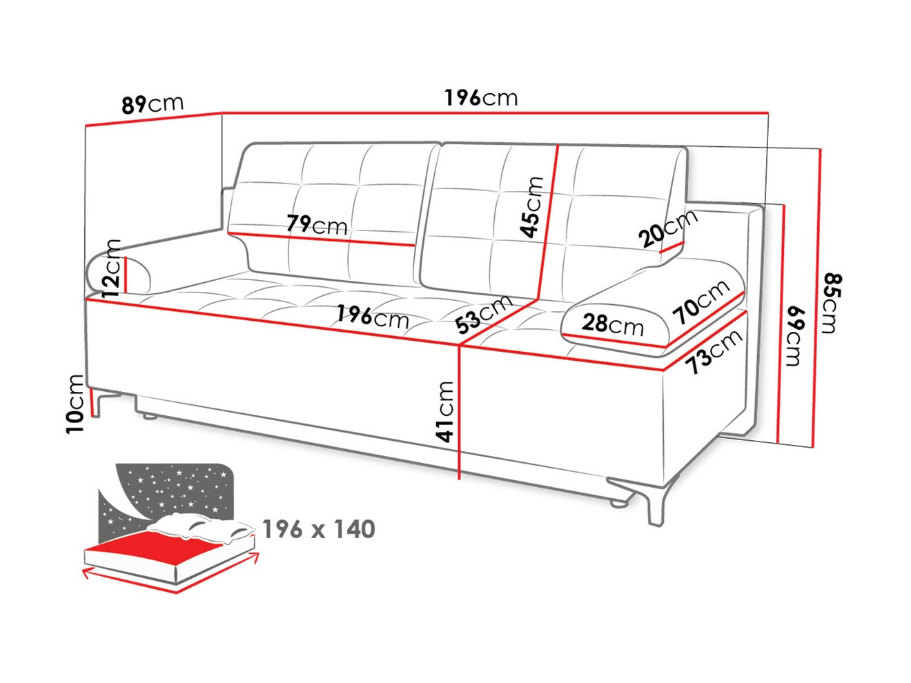 Sofa na razvlačenje Independence 100 (Ikar 08)