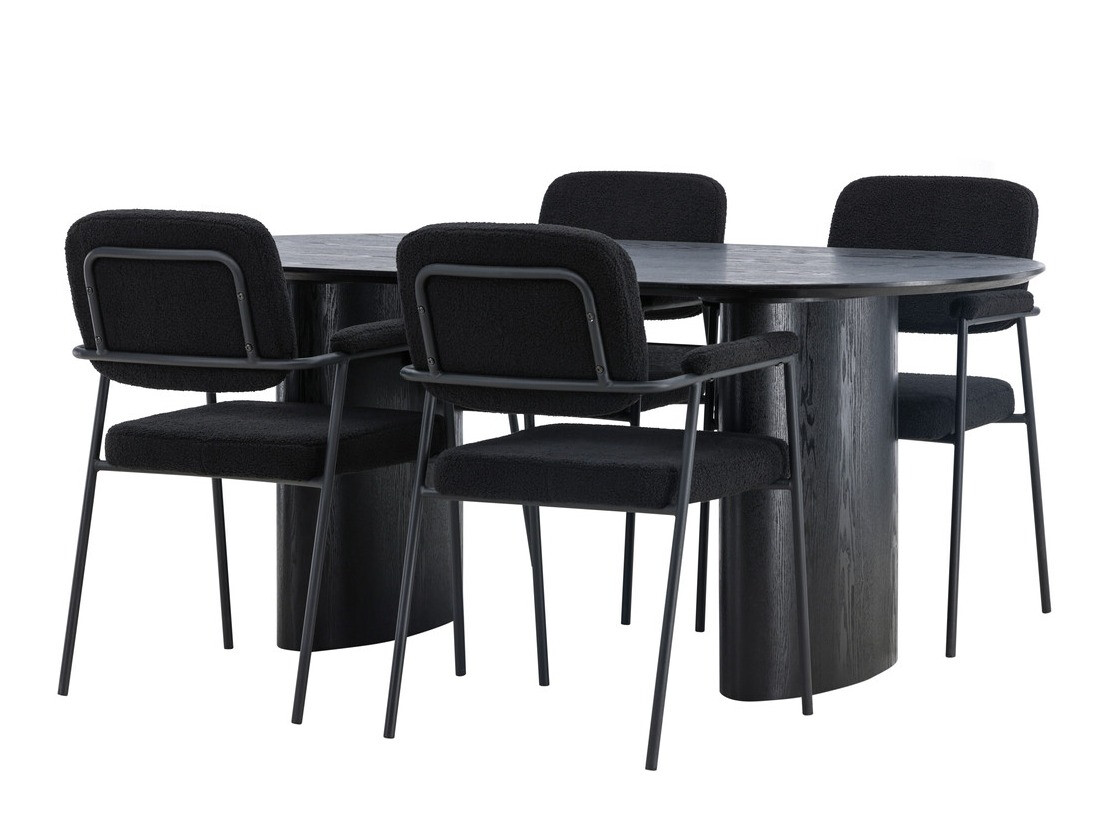 Trpezarijski set Dallas 3996 (Crno)