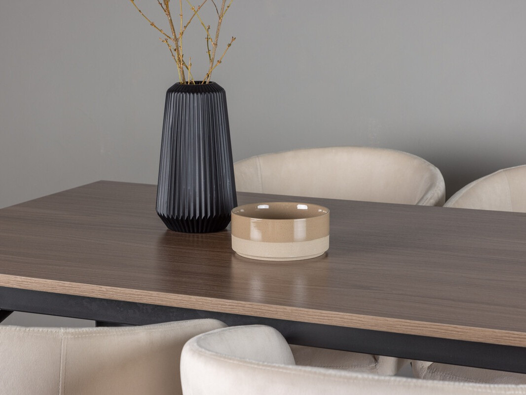 Trpezarijski set Dallas 4044 (Krem + Crno)