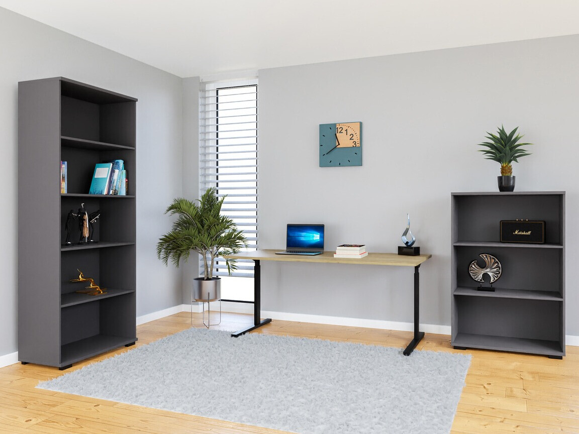 Set za kućnu kancelariju Lartesi 113 (Graphite + Unuk hrast)