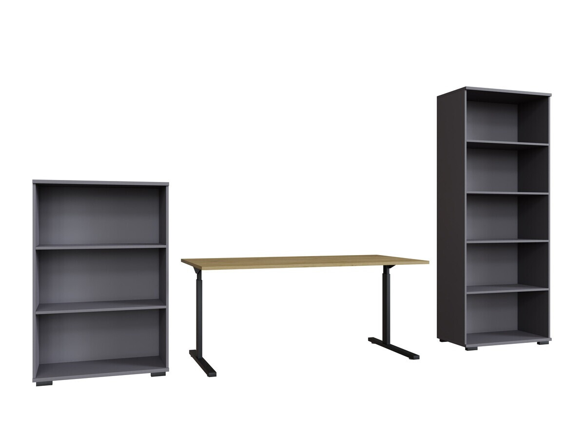 Set za kućnu kancelariju Lartesi 113 (Graphite + Unuk hrast)