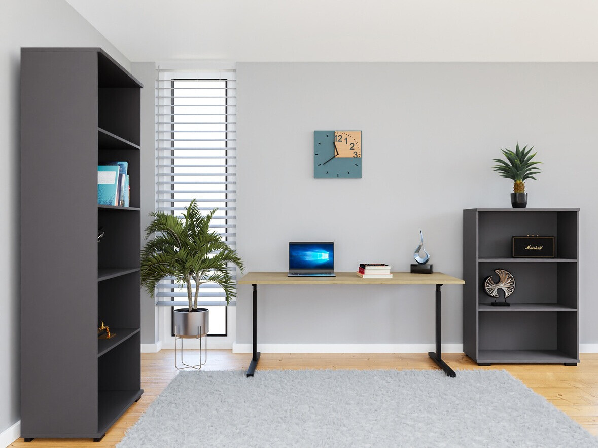 Set za kućnu kancelariju Lartesi 113 (Graphite + Unuk hrast)