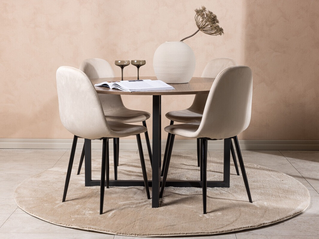 Trpezarijski set Dallas 4054 (Bež + Crno)