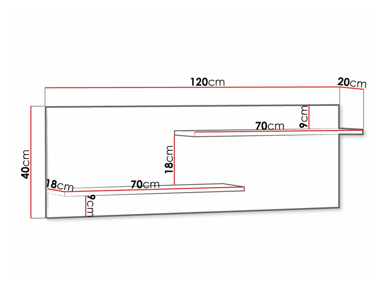 Zidna polica Etrmona 110