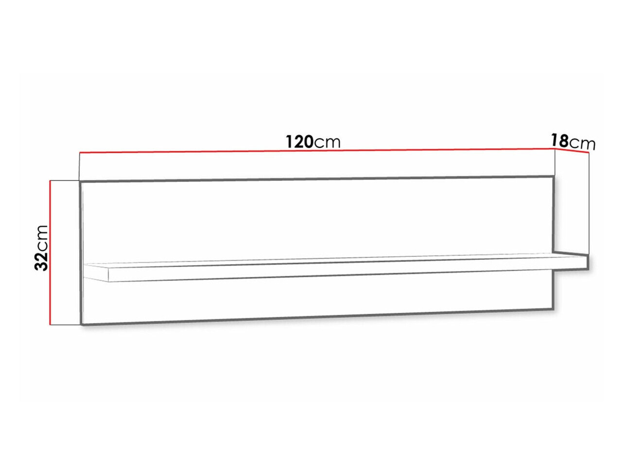Zidna polica Etrmoni 115