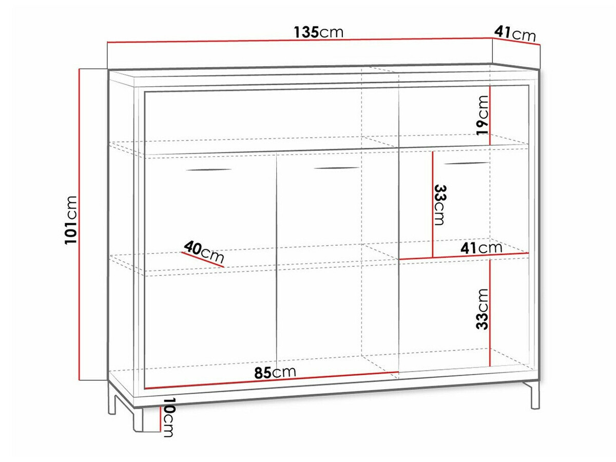 Komoda Etrmoni 104 (Svetlo drvo + Hrast)