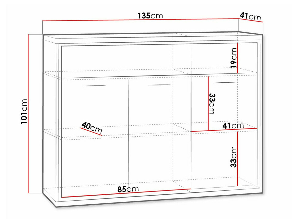 Komoda Etrmoni 104 (Svetlo drvo)