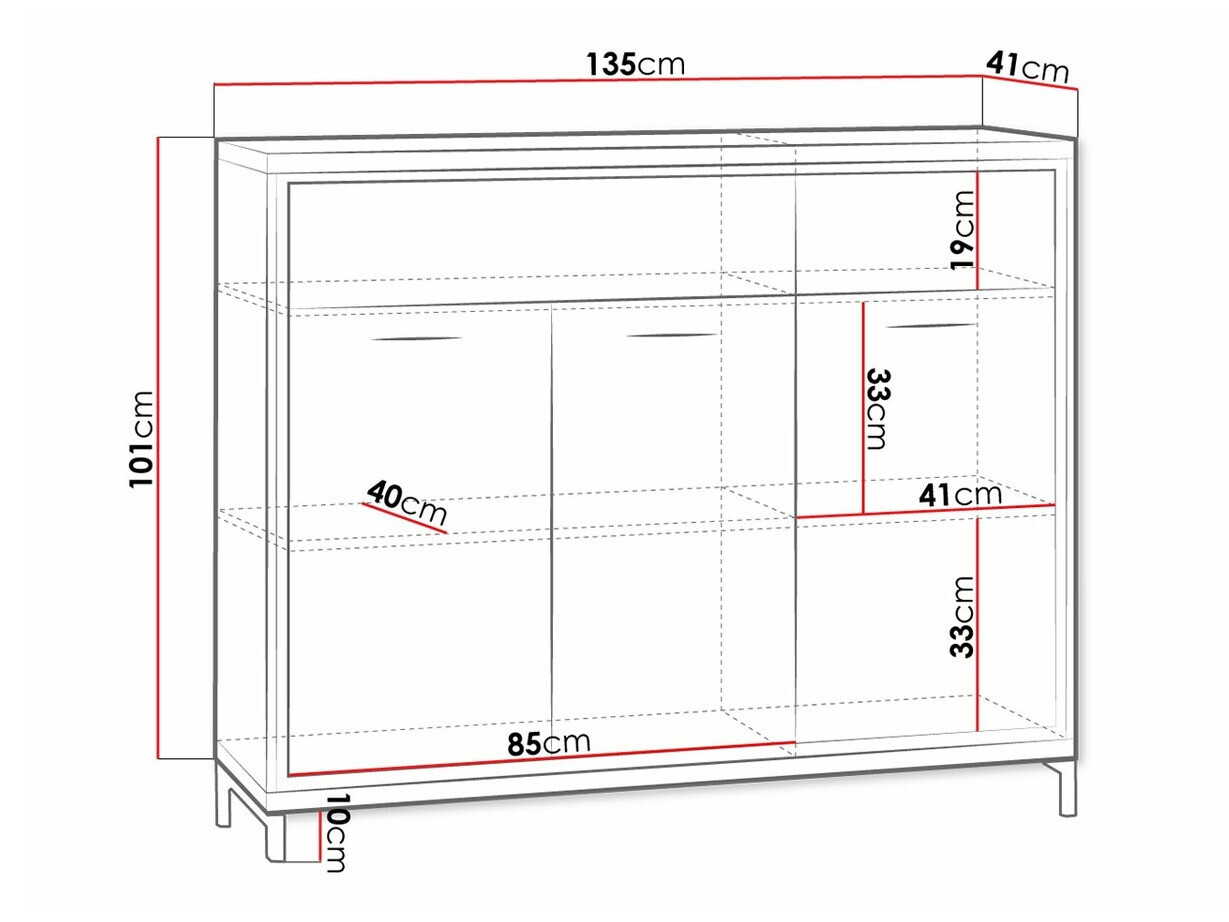 Komoda Etrmoni 104 (Svetlo drvo)