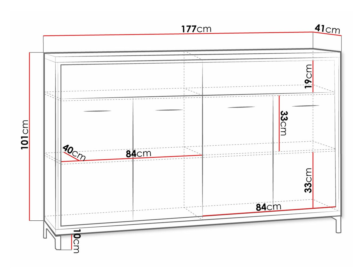 Komoda Etrmoni 105 (Svetlo drvo)