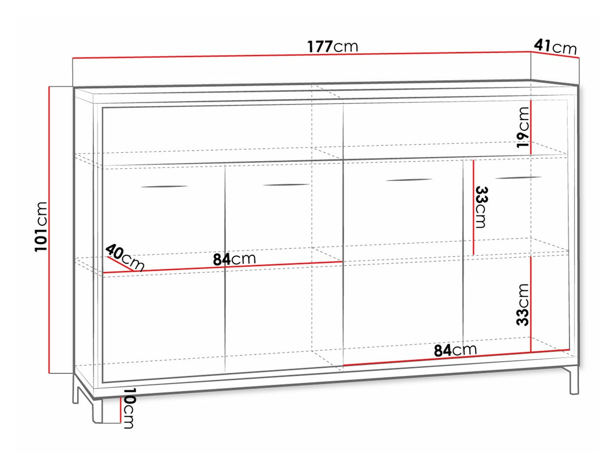 Komoda Etrmoni 105 (Svetlo drvo)