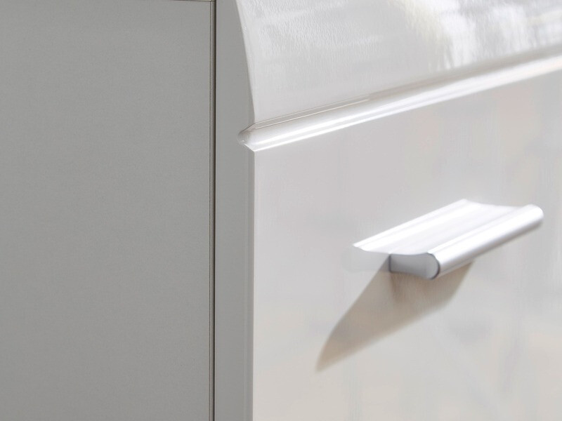 Komoda Livromu 108 (Sjajno belo + Belo)