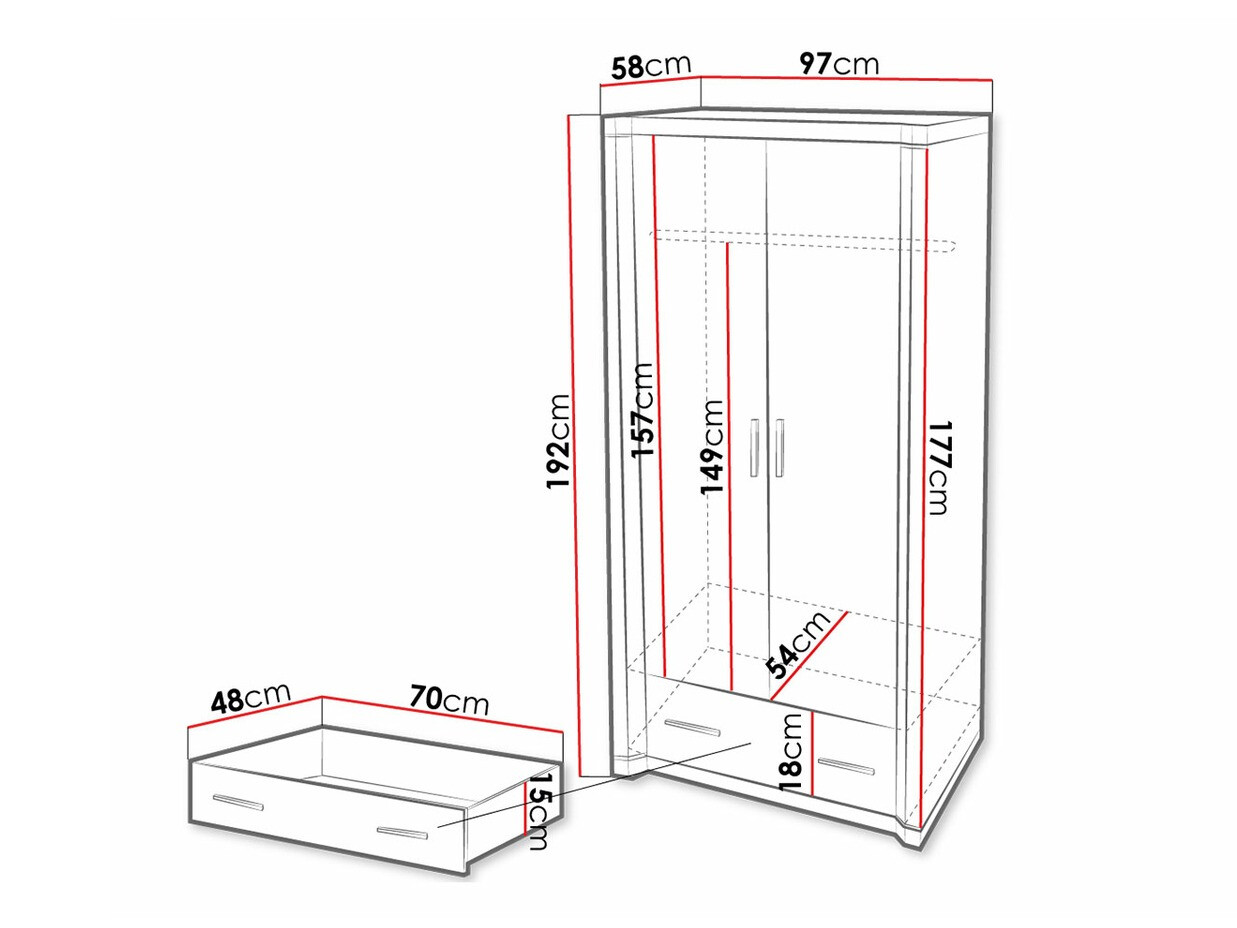 Ormar Lorelie 118 (Trufel hrast)