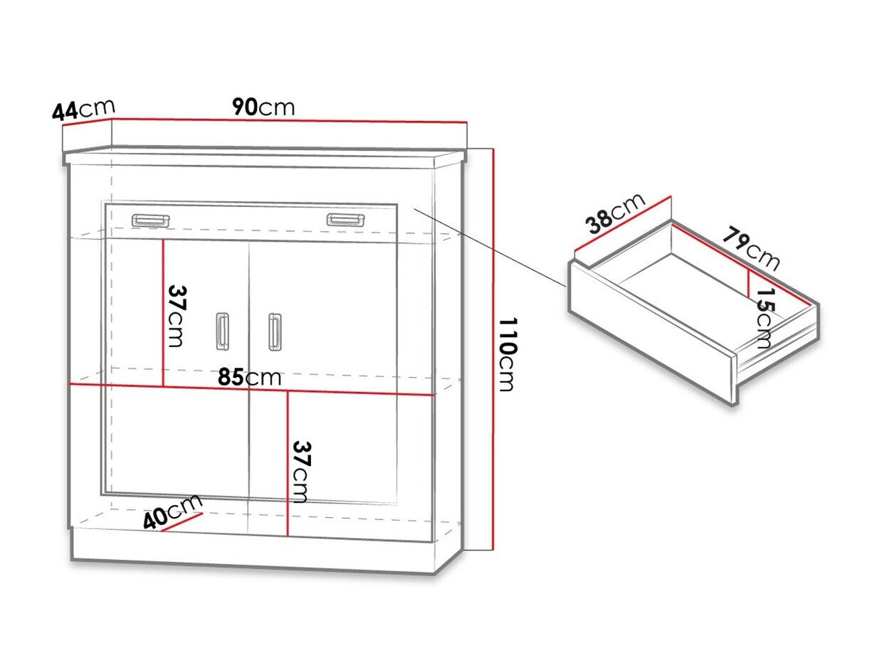 Komoda Lircava 101 (Храст лефкас)