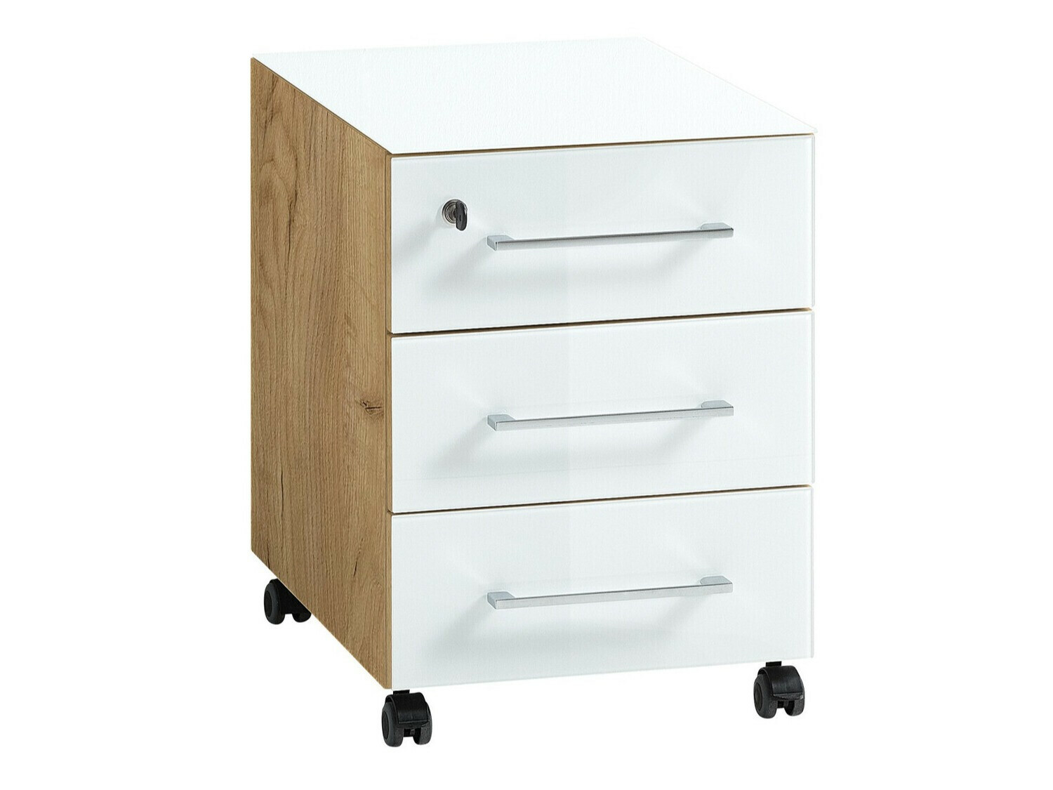 Pokretna kaseta Catcamu 101 (Sjajno belo + Navarra hrast)