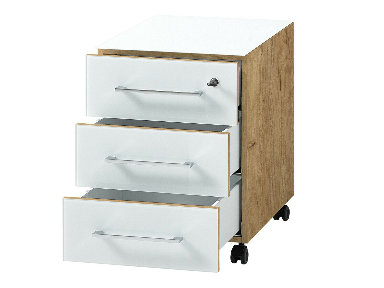 Pokretna kaseta Catcamu 101 (Sjajno belo + Navarra hrast)