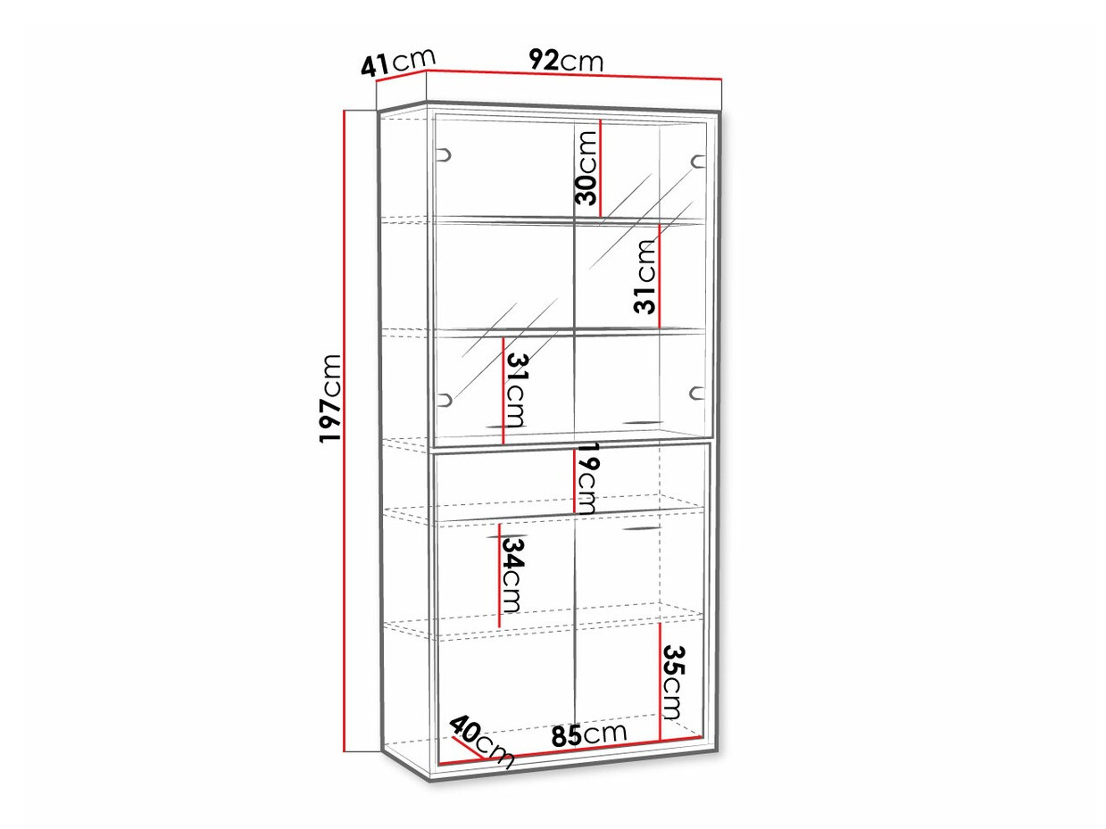 Polica Etrmoni 102 (Svetlo drvo + Hrast)