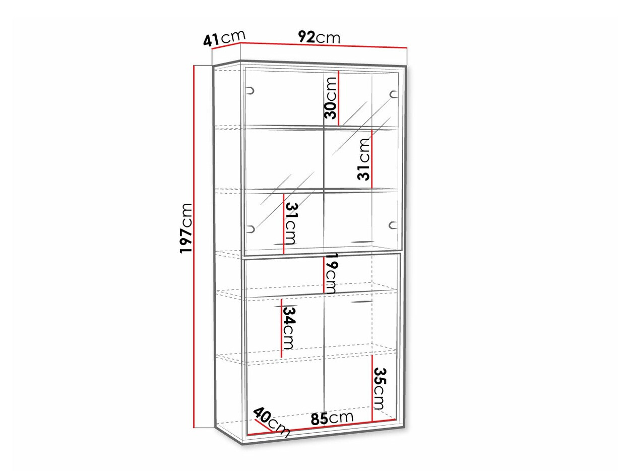 Polica Etrmoni 102 (Svetlo drvo + Hrast)