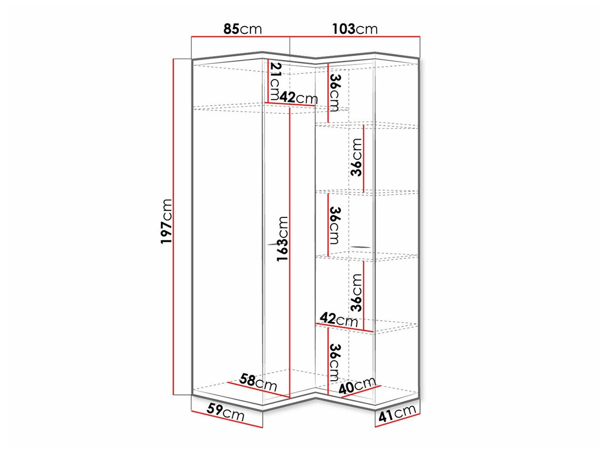 Ugaoni ormar Etrmoni 110