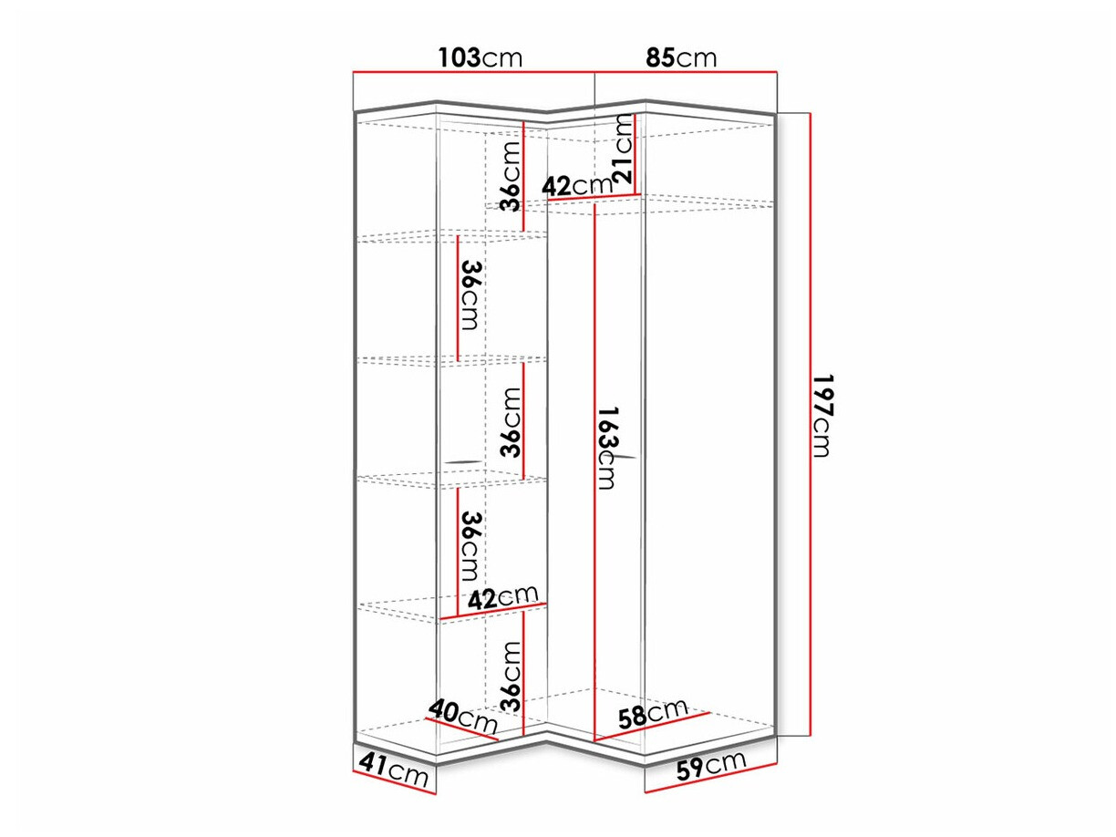 Ugaoni ormar Etrmoni 110