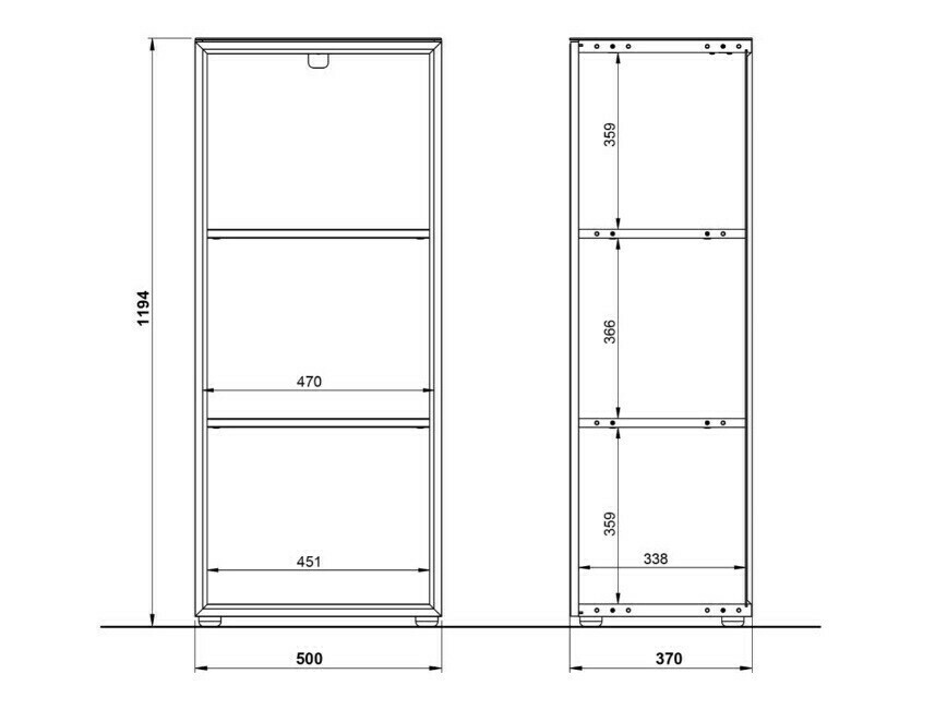 Polica Catcamu 103 (Sjajno belo)