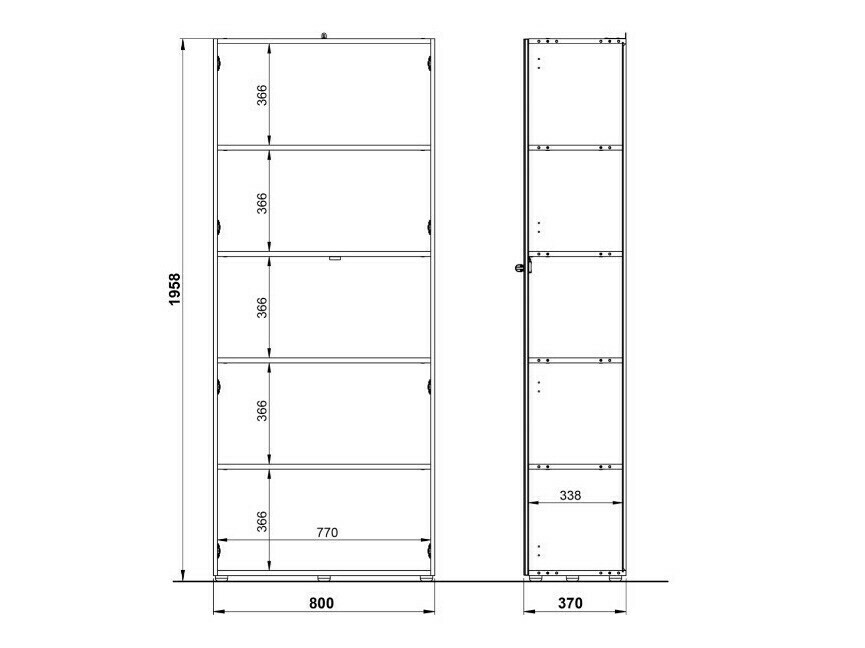 Polica Catcamu 104 (Sjajno belo)