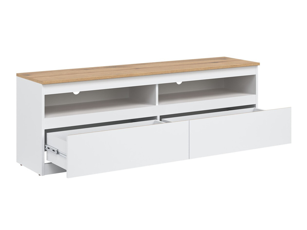TV komoda Catelbi 100 (Belo + Hrast)