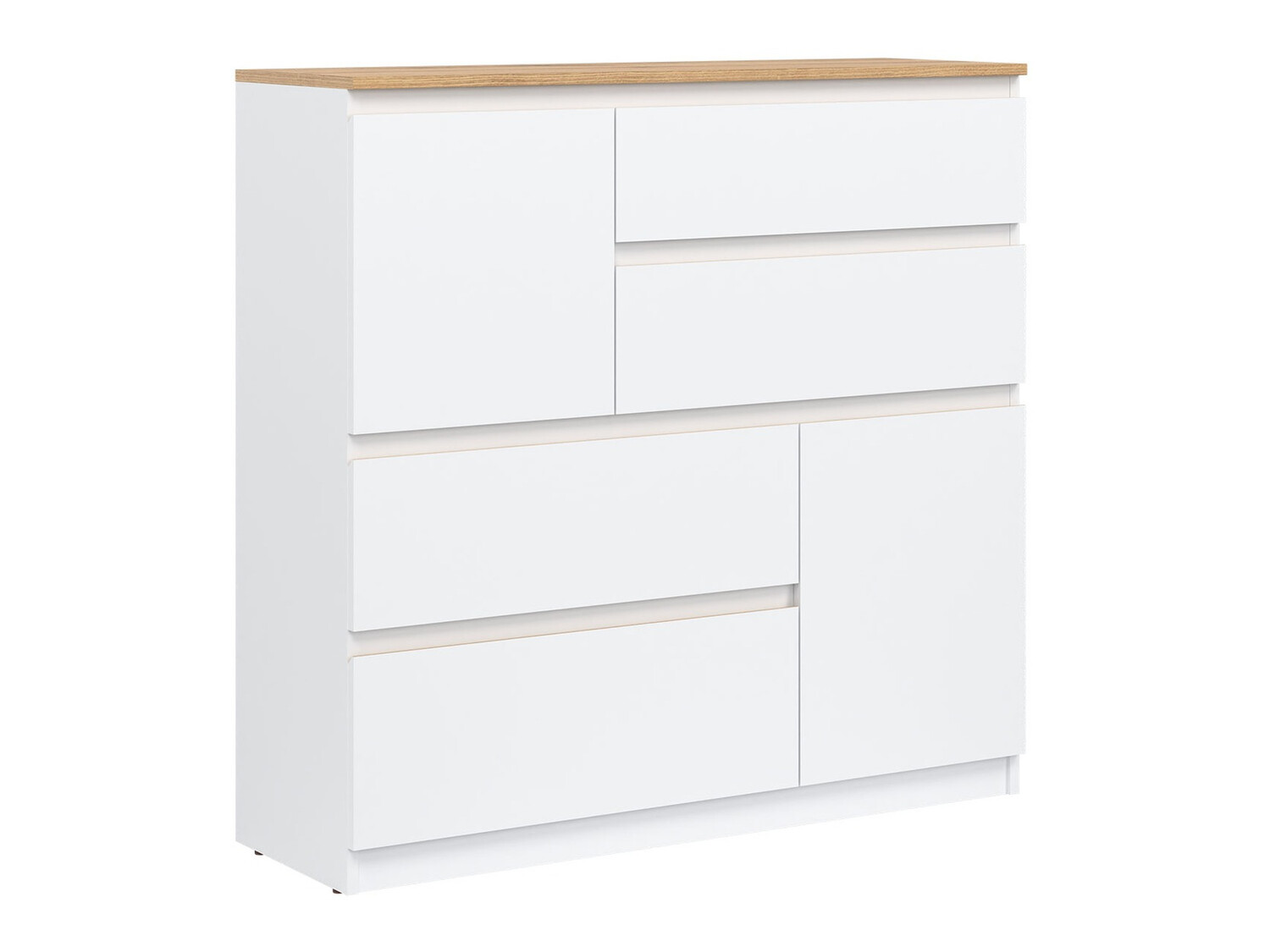 Komoda Catelbi 105 (Belo + Hrast)