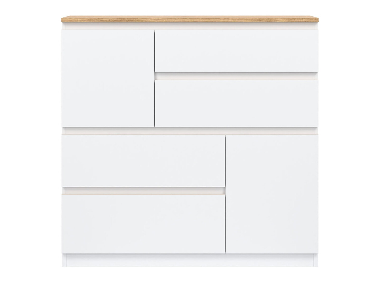 Komoda Catelbi 105 (Belo + Hrast)