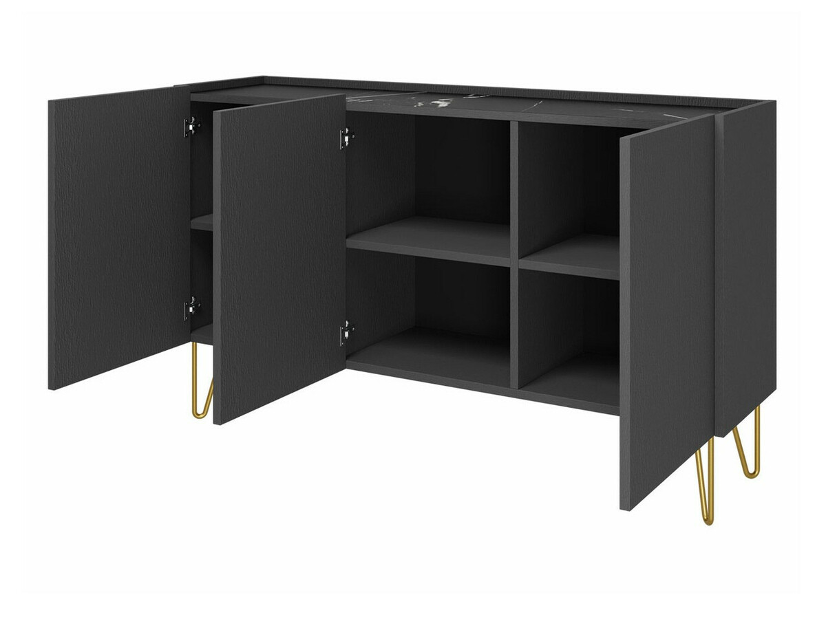 Ormarić Levdale 101 (Graphite + Crni mermer)