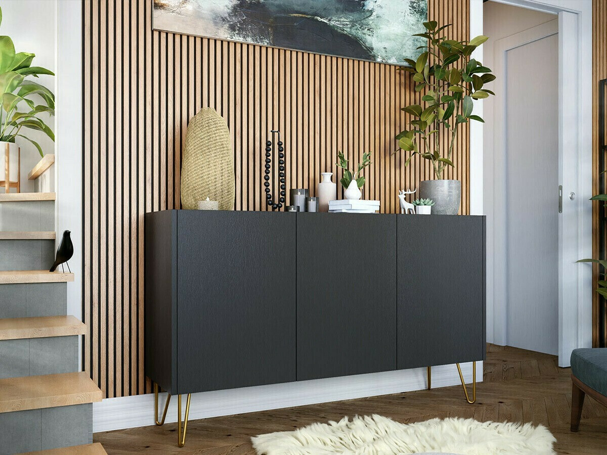 Ormarić Levdale 101 (Graphite + Crni mermer)