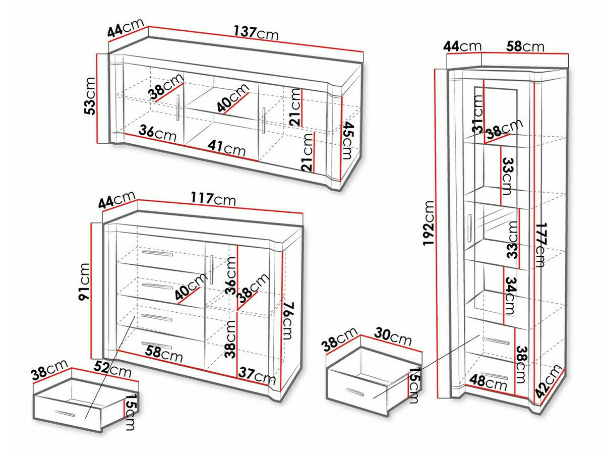 Set za dnevnu sobu Lorelie 122 (Sonoma hrast)