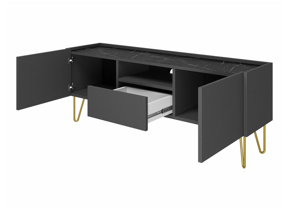 TV sto Levdale 103 (Graphite + Crni mermer)