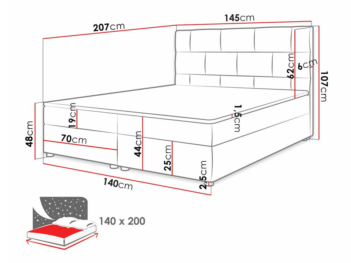 Boxspring krevet Memphis 103 (Itaka 10)