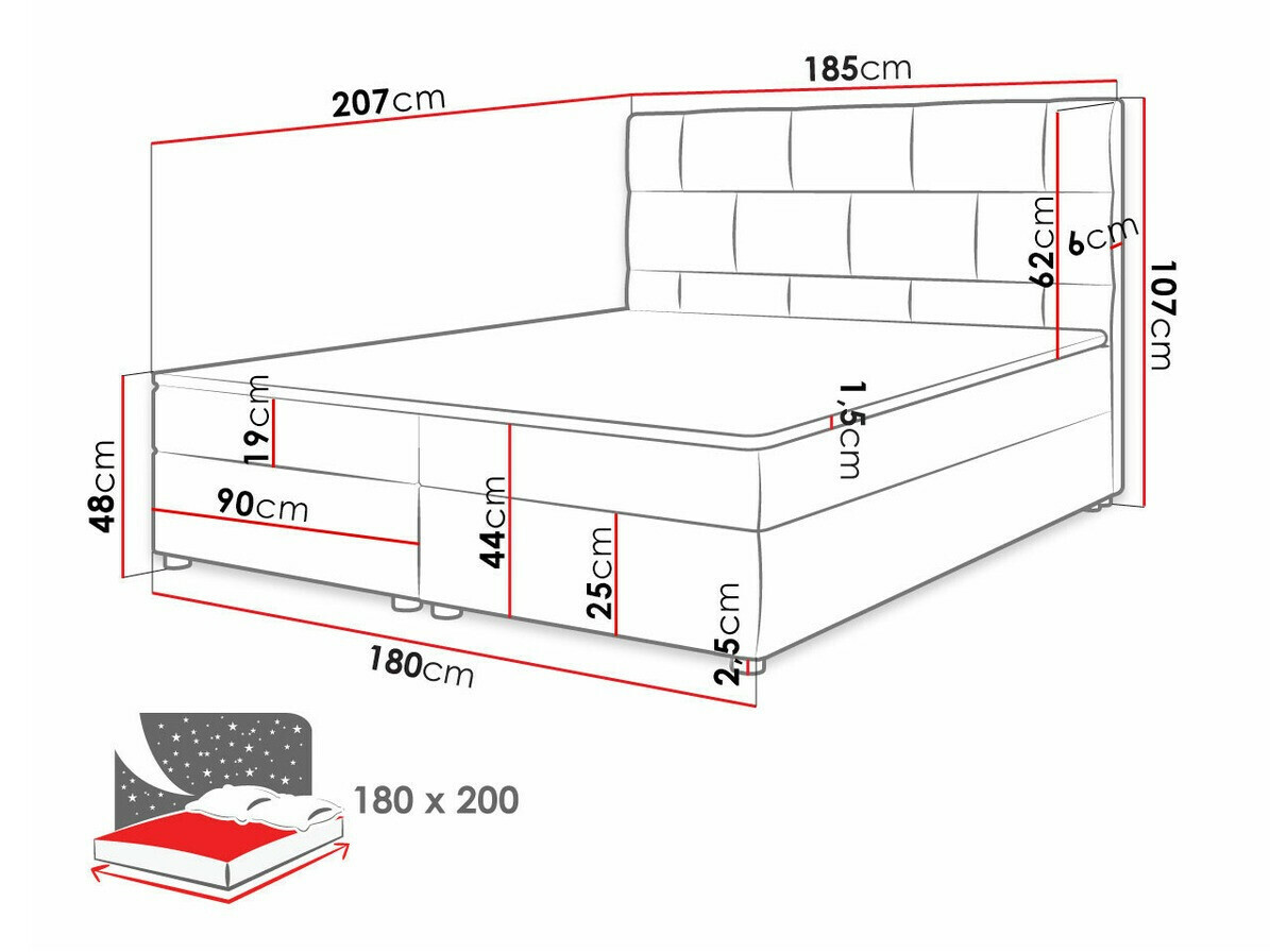 Boxspring krevet Memphis 103 (Itaka 10)