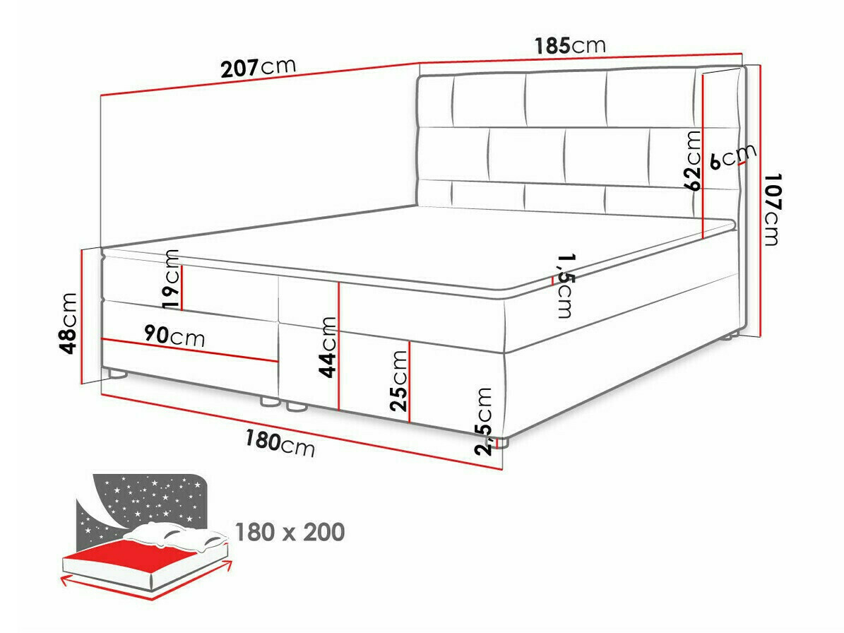 Boxspring krevet Memphis 103 (Itaka 27)