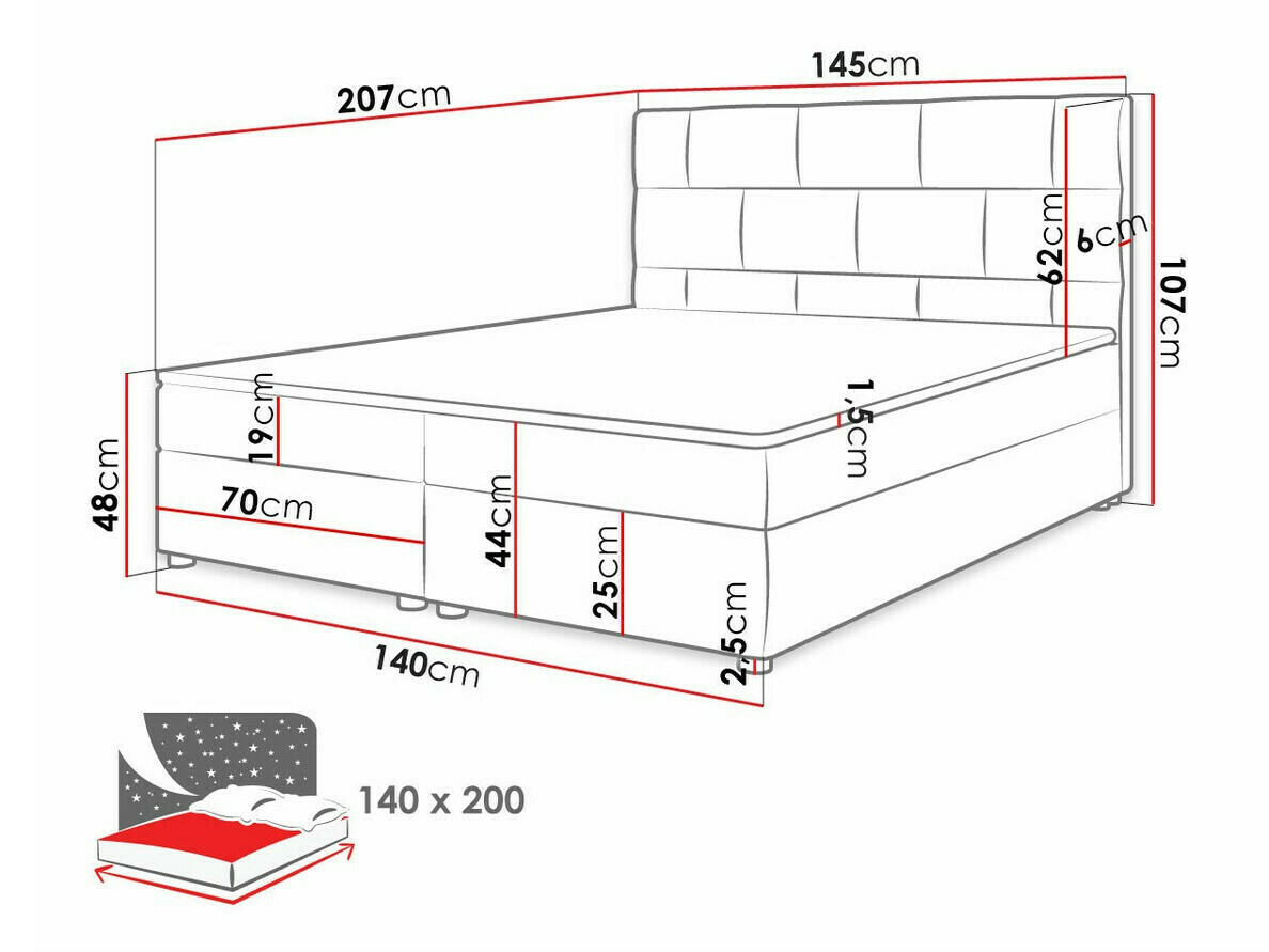 Boxspring krevet Memphis 103 (Itaka 51)