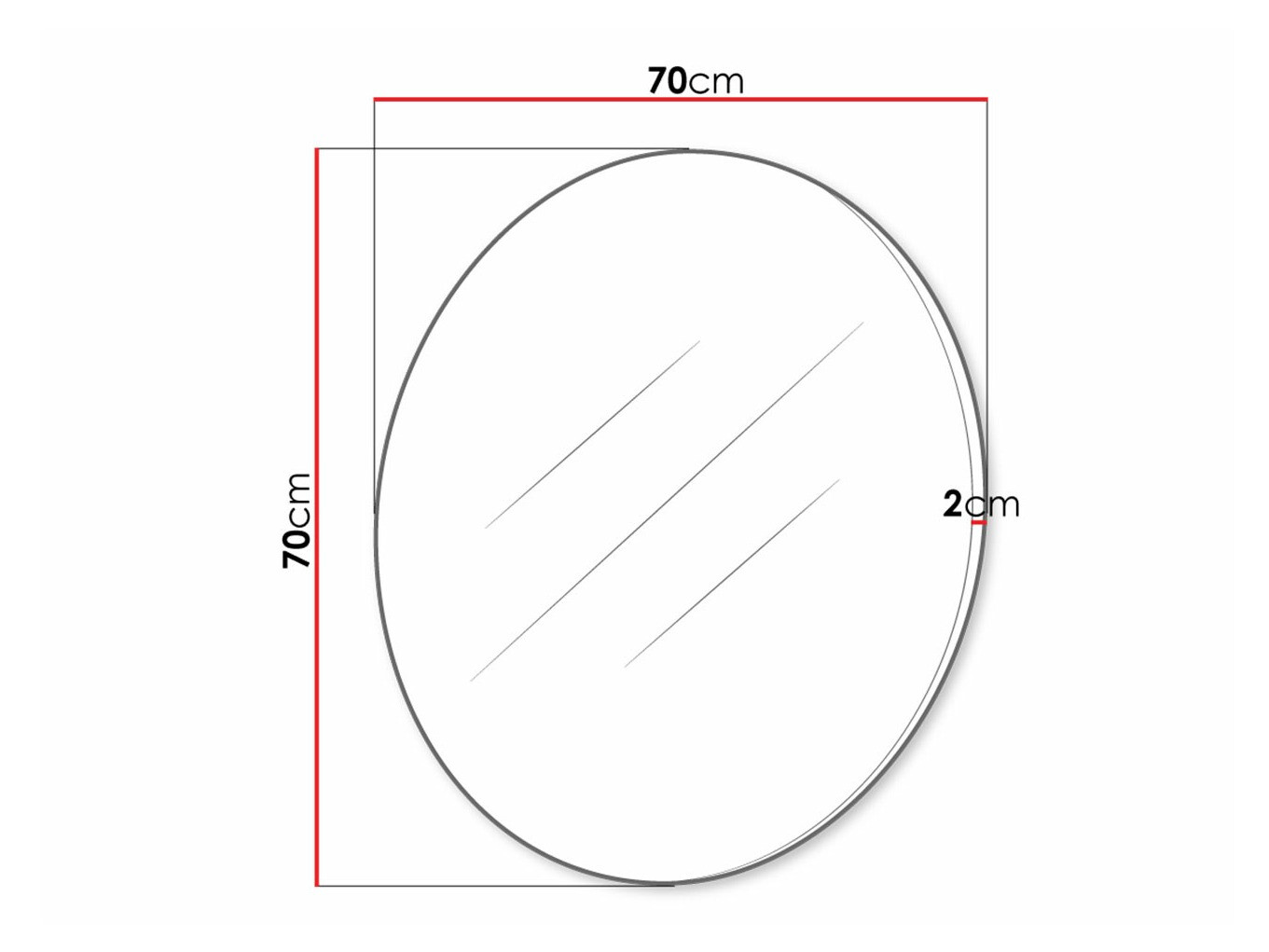 Ogledalo Delpher (Belo + Sjajno belo)